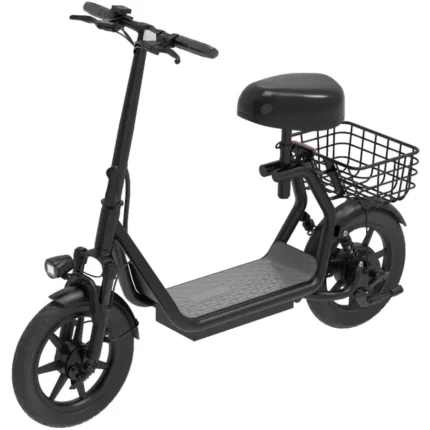 HiBoy - U2 Electric Scooter with Seat w/  25 mi Max Operating Range & 20 mph Max Speed - Black