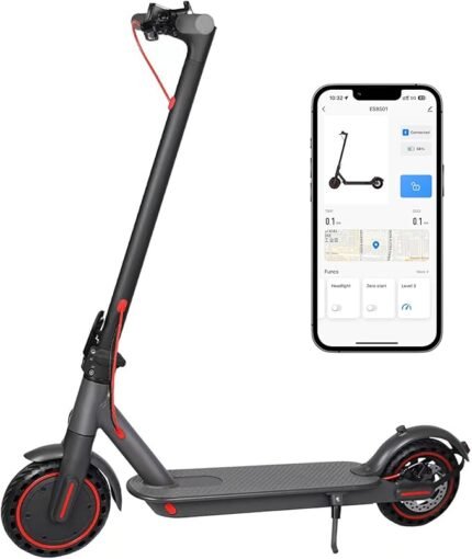 Electric Scooter for Adults 500W Peak Motor 15Mph Max Speed 18 Miles Range 8.5'' Honeycomb Tires 36V 7.8AH Battery, Portable Foldable Commuting E-Scooter with LED Display and App Contro