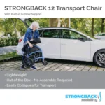 Strongback Mobility Excursion 12 Transport Wheelchair - Ultralight - Image 5
