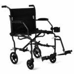 Medline Ultralight Transport Chair 19in Seat 300lbs Black 1Ct - Image 2
