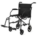 Medline Ultralight Transport Chair 19in Seat 300lbs Black 1Ct